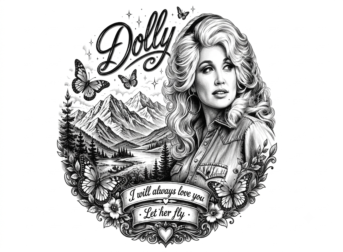 DParton tribute digital hat design *not a physical item*
