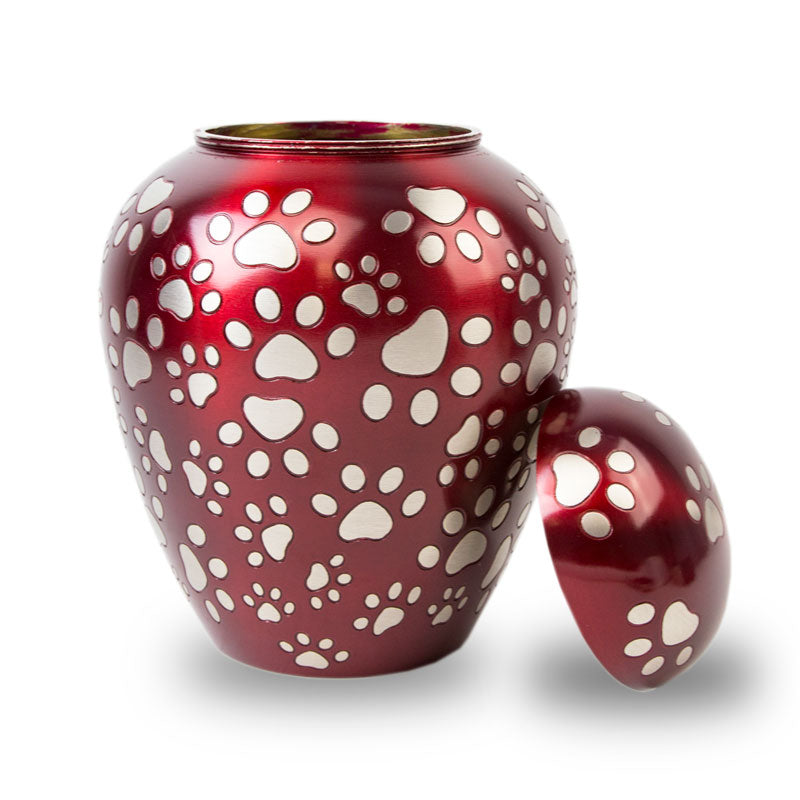 Paws of Love Pet Cremation Urn for pet up to 80lbs