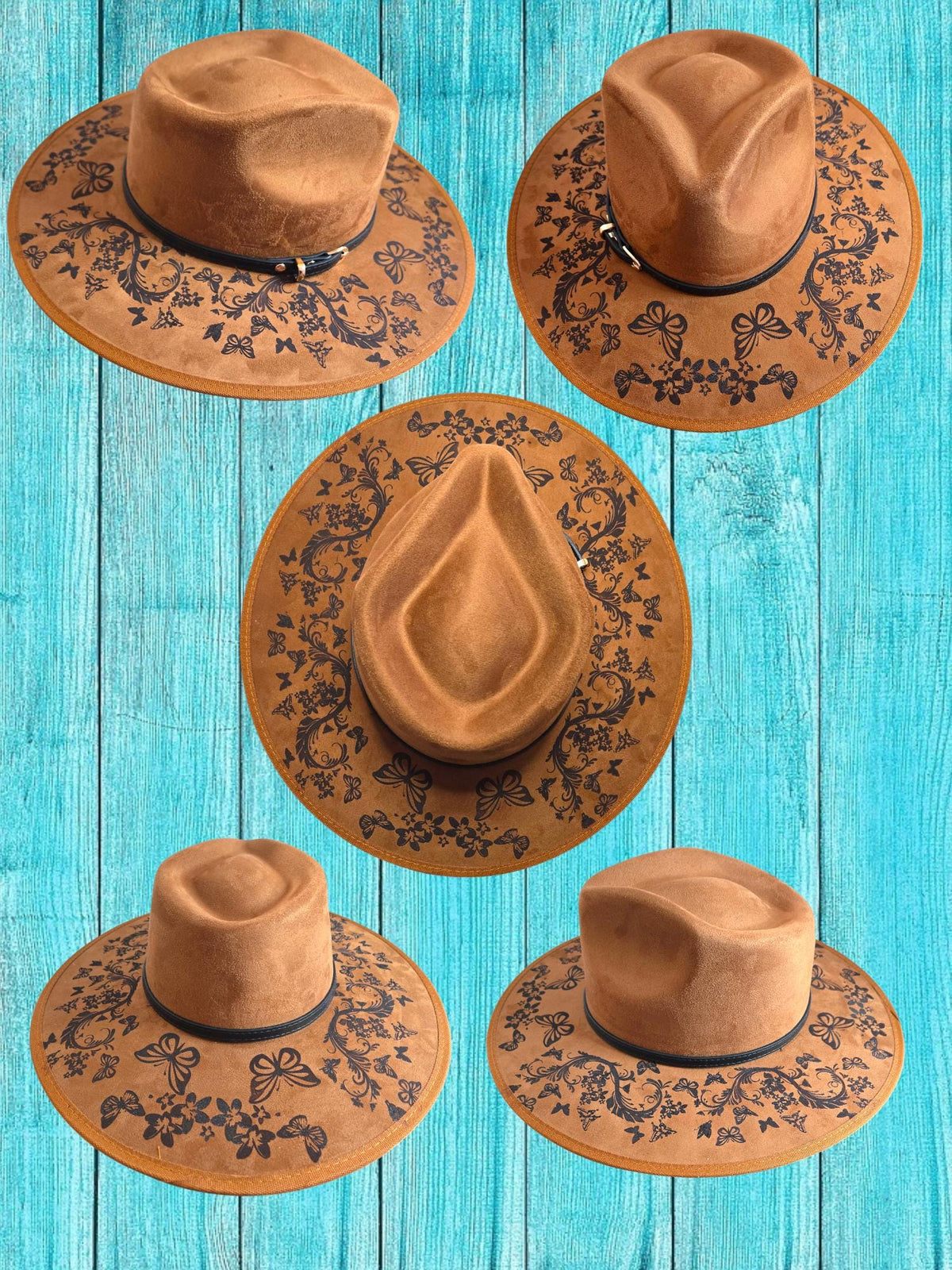 Pyrography/ Burned hats, unique designs.