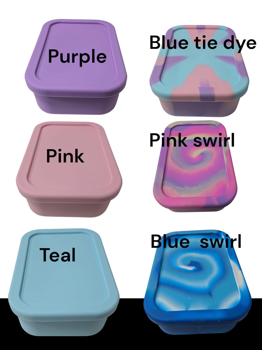 Virtually indestructible silicone bento box, made from recycled plastic