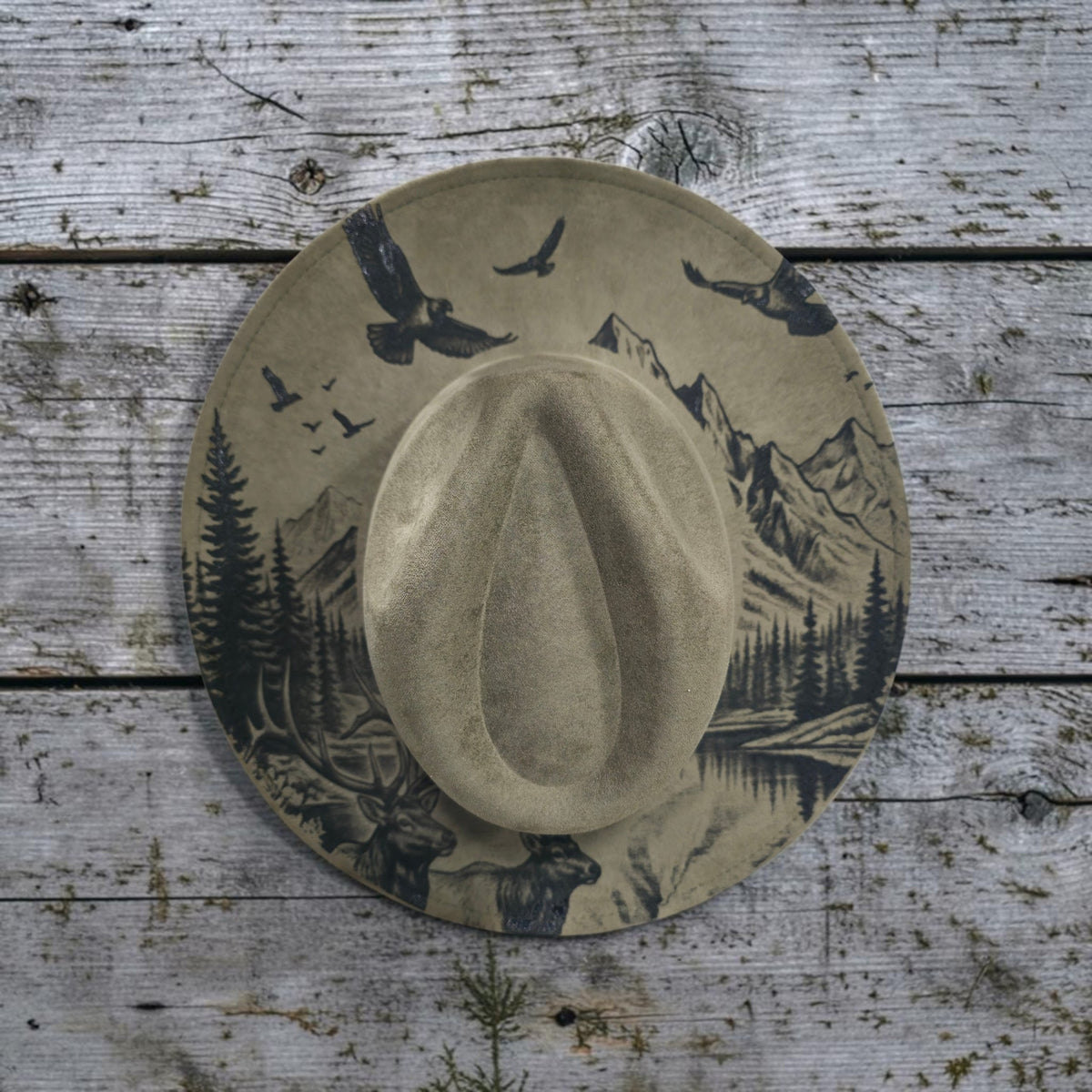Pyrography/ Burned hats, unique designs.